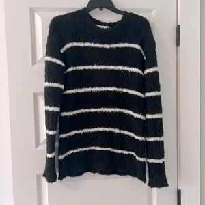 Black with White Striped Sweater